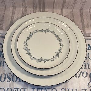 Syracuse China Silhouette SONATA 3 piece Plate Set